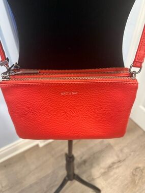 Matt & Nat Triplet Vibrant Red Crossbody with Adjustable Strap